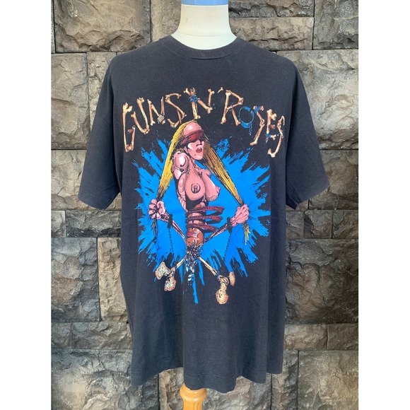 Gildan Other - Guns N Roses Pretty Tied Up European Tour Band T Shirt